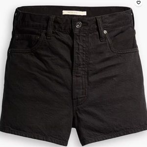 Levis X Wellthread Ribcage Black Jean Shorts 26